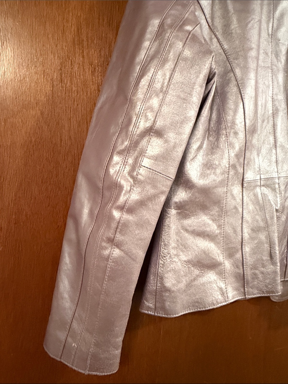 Worthing Metallic Genuine Leather Blazer - Picture 9 of 12